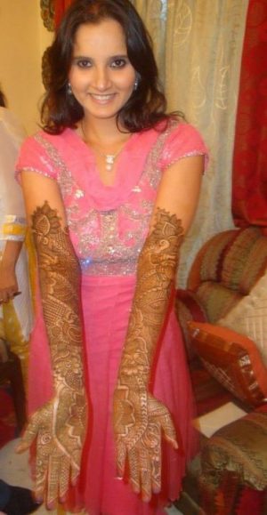 Sania Mirza Mehendi Design