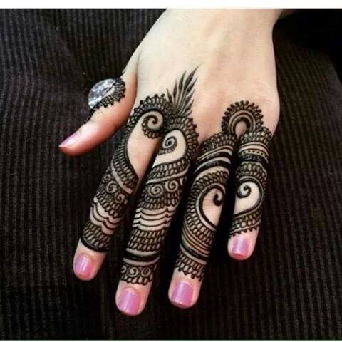 Jewellery Mehendi Design on Fingers