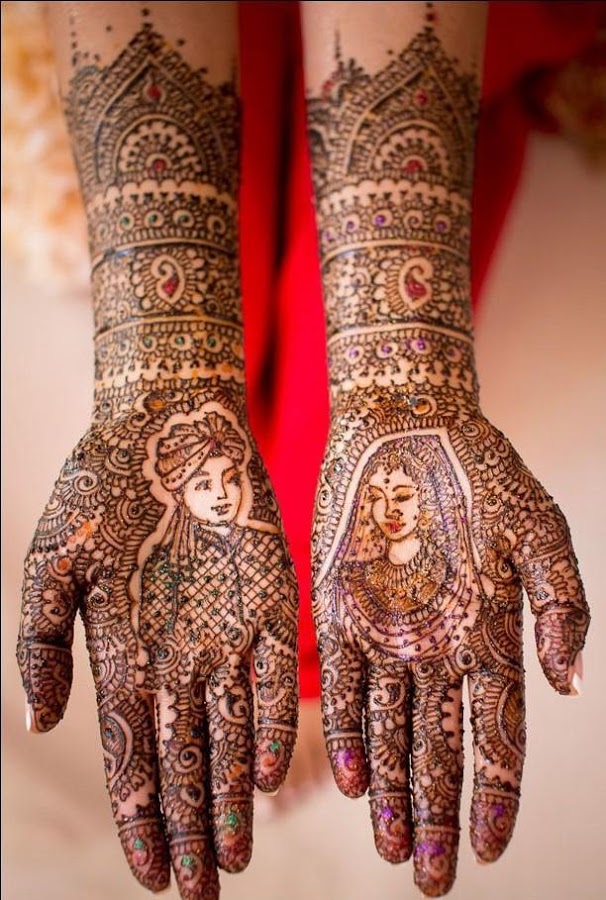 Wedding Mehendi Design for Bride and Groom