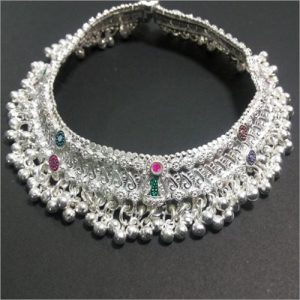 Silver payal design