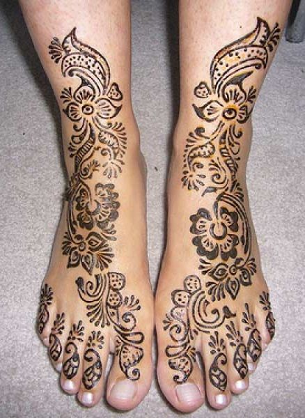 Half leg mehendi