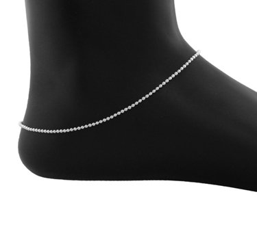 Traditional silver anklets