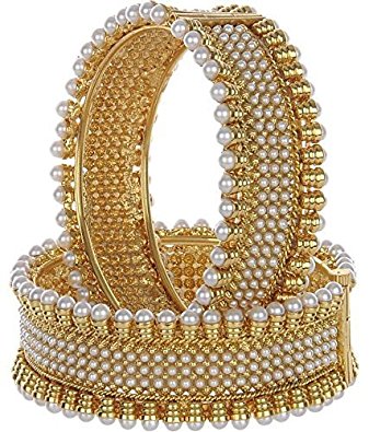 Gold and pearl bangle