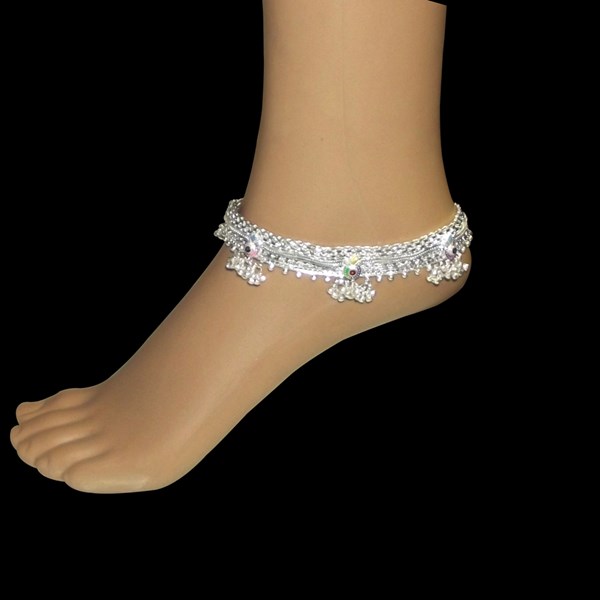 Traditional silver anklets