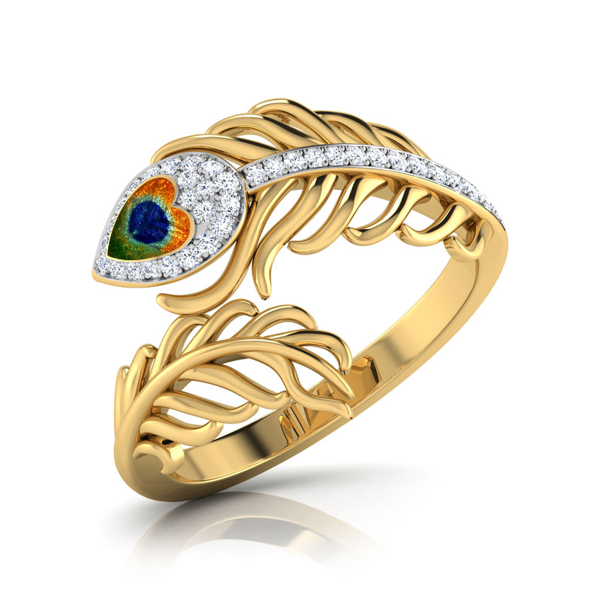 Peacock fur style ring