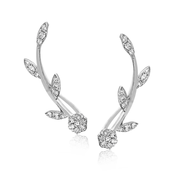 White diamond earrings