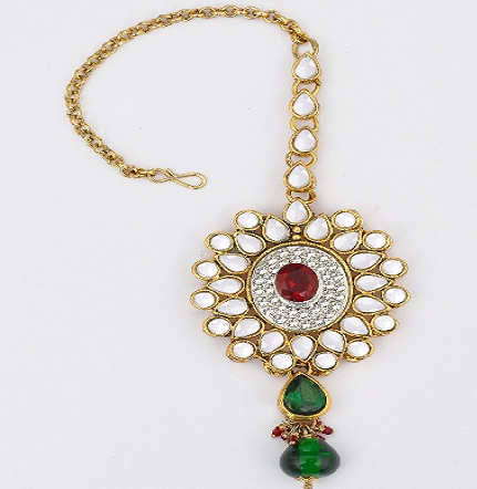 Large Kundan Maang Tikka