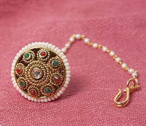 Rajwada style designer maang tikka