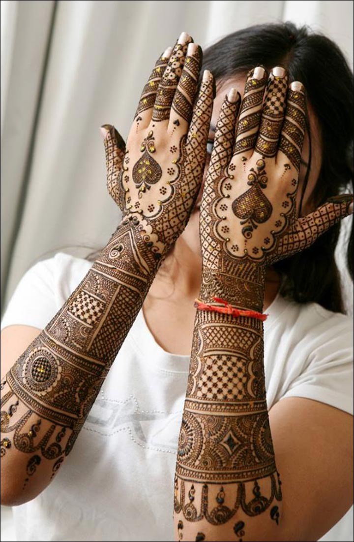 The ace of spade indian mehendi design