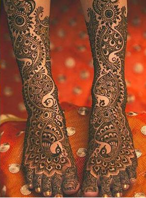 Bridal Mehendi Design for Foot