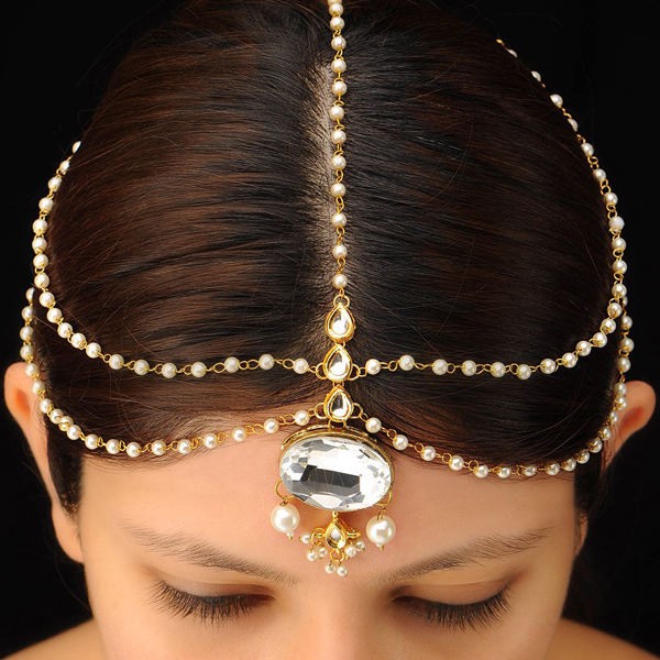 Zaveri Pearls Kundan Maang Tikka