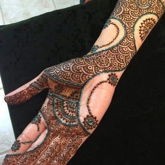 Glitter Mehendi design