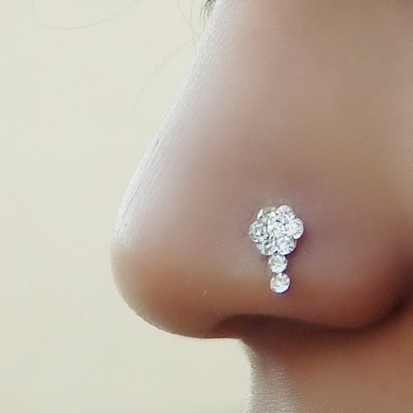 Flower wedding rings silver