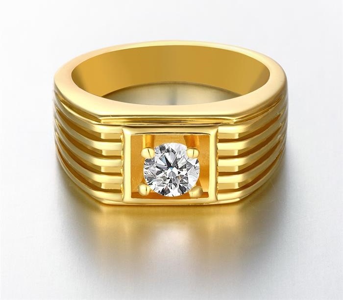 Gold mens ring