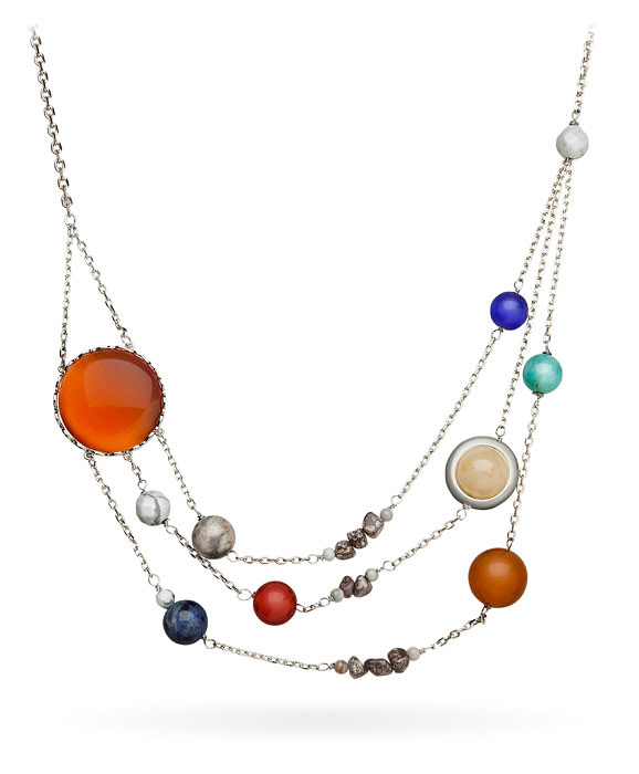 Solar orbit necklace