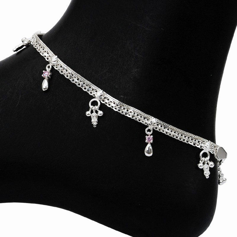 Traditional silver anklets