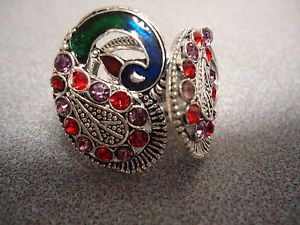 Peacock design toe ring