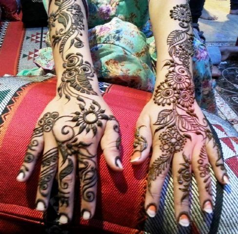 Nature Love in Mehendi Design