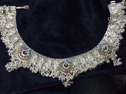 Traditional silver anklets