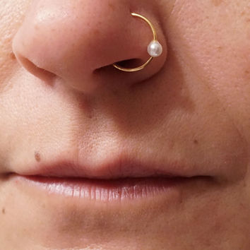 Gold nose ring
