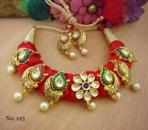 Rajasthani style stone studded nacklace