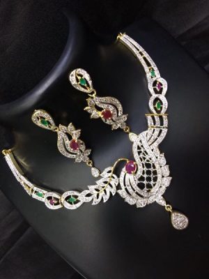 Afgani style diamond trendy necklace