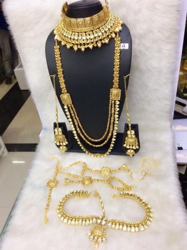 Bandgala style gold necklace