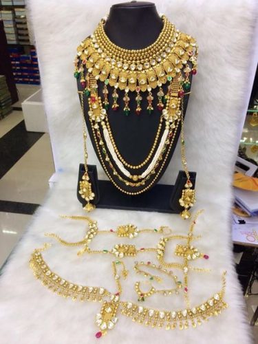 Bandgala tapka style gold necklace
