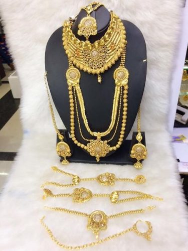 Rajshahi style gold Necklace Set