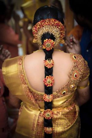 Wedding bridal hairstyle from back