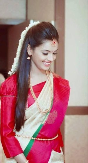 Straight Innocent bridal hair style