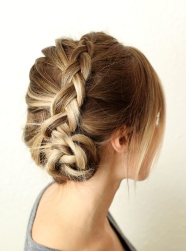 Party hairstyle in classic Indian style