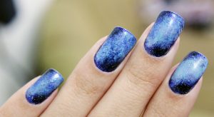 Blue shade stylish nail art