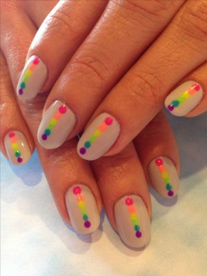 Multi colour nail art