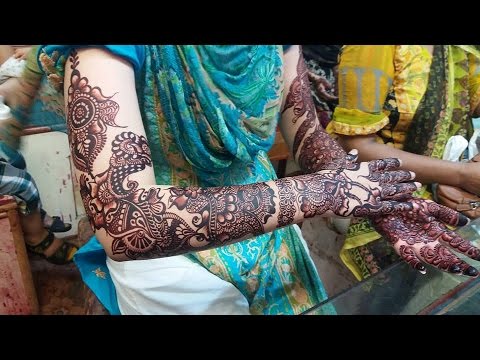 Latest trendy full hand heena design