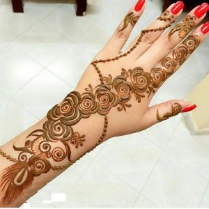 Anarkali based mehndi design