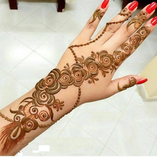 Anarkali based mehndi design