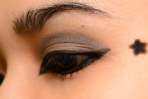 Kajal with shadow on eyes