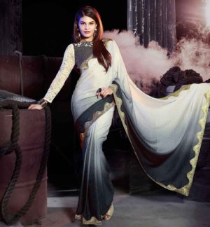 Grey Shade saree design