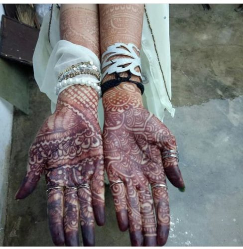 Henna design on nikah