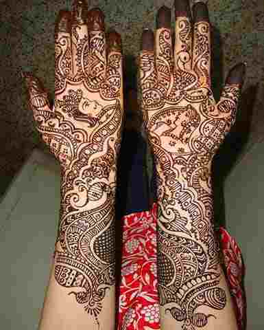 Wah rongoli style henna design