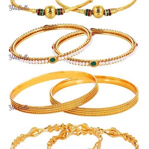 YouBella Gold Plated Bangles Combo of 6 Bangles Jewellery FprGirls/Women