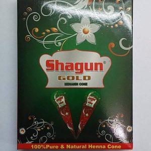 Shagun Gold Hand & Feet 100% Pure Natural Mehendi Cone, 360 Grams (1 Box x 12 Cone)