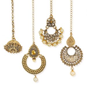 Zaveri Pearls Combo of 4 Traditional Maangtikka-ZPFK6649