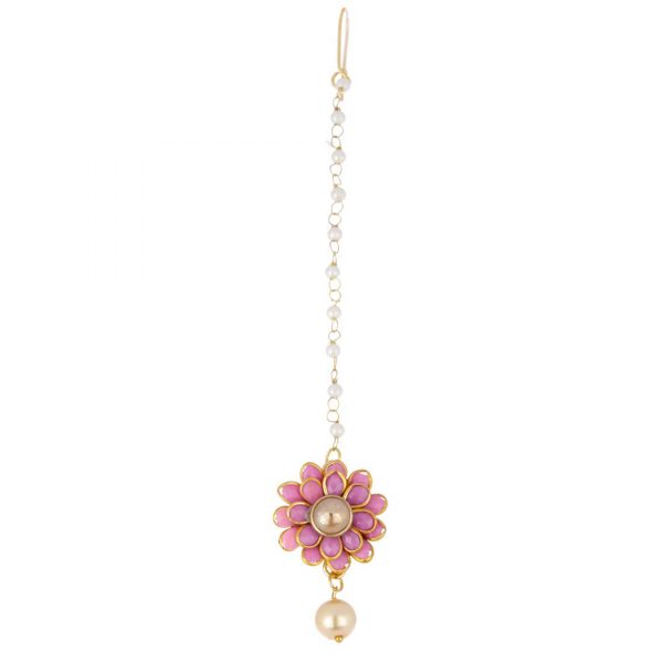 Zeneme Flower Style Exclusive Cute Maang Tikka
