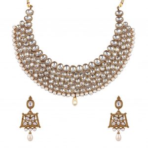 Zaveri Pearls Kundan Necklace Set For Women - ZPFK4296