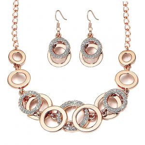 Yellow Chimes Circles of Love Crystal Charm Bracelet for Women and Girls