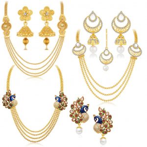 Sukkhi Jewellery Sets for Women (Golden) (457CB2700)
