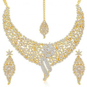 Sukkhi Jewellery Choker Necklace for Women (Golden)(2103NADM2150-AMZ)