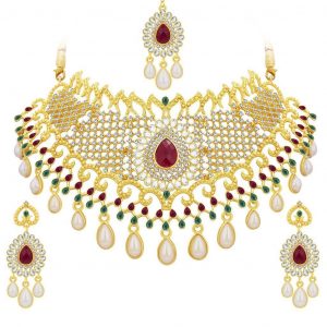 Sukkhi Jewellery Sets for Women (Golden) (3135NADS1600)